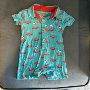 Posh Peanut crab romper 0-3 months